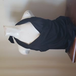 Black halter tie swimsuit
